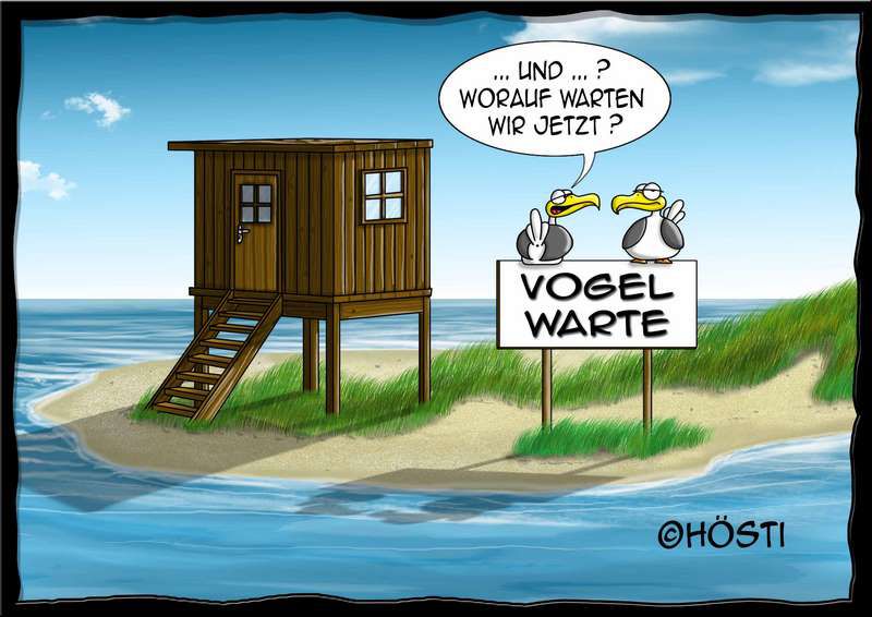 Cartoon Vogelwarte