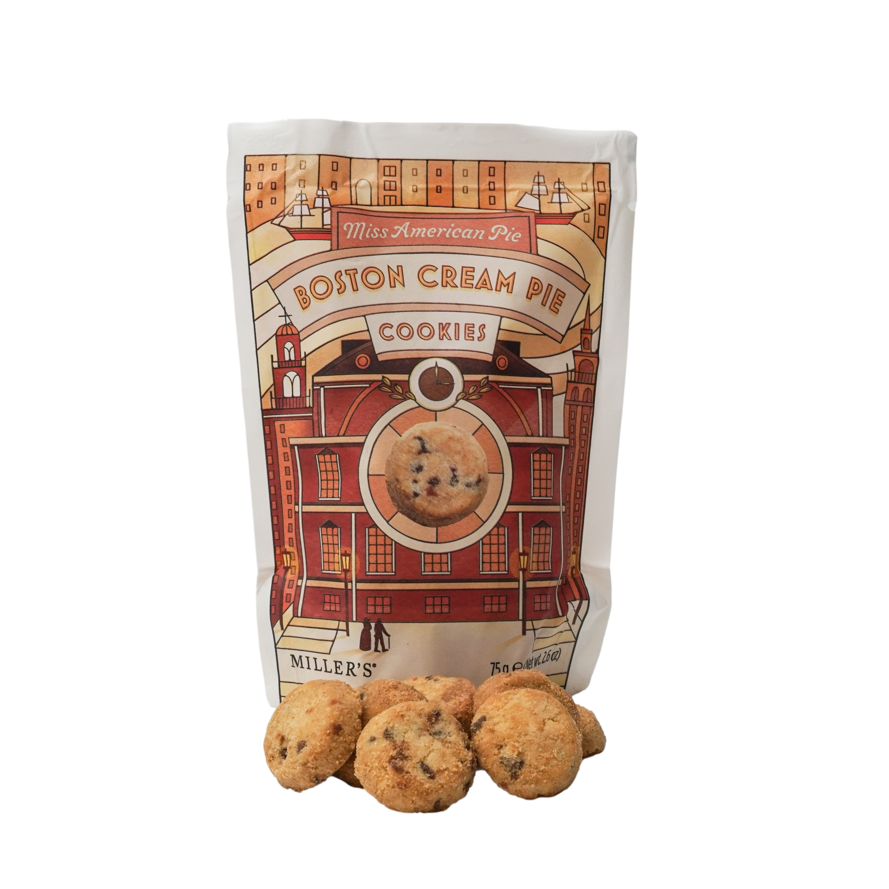 Miller`s ® Miss American Pie Boston Cream Pie Cookies 75 Gramm 