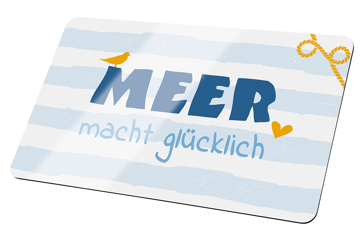 Brettchen &quot;Meer macht glücklich&quot;