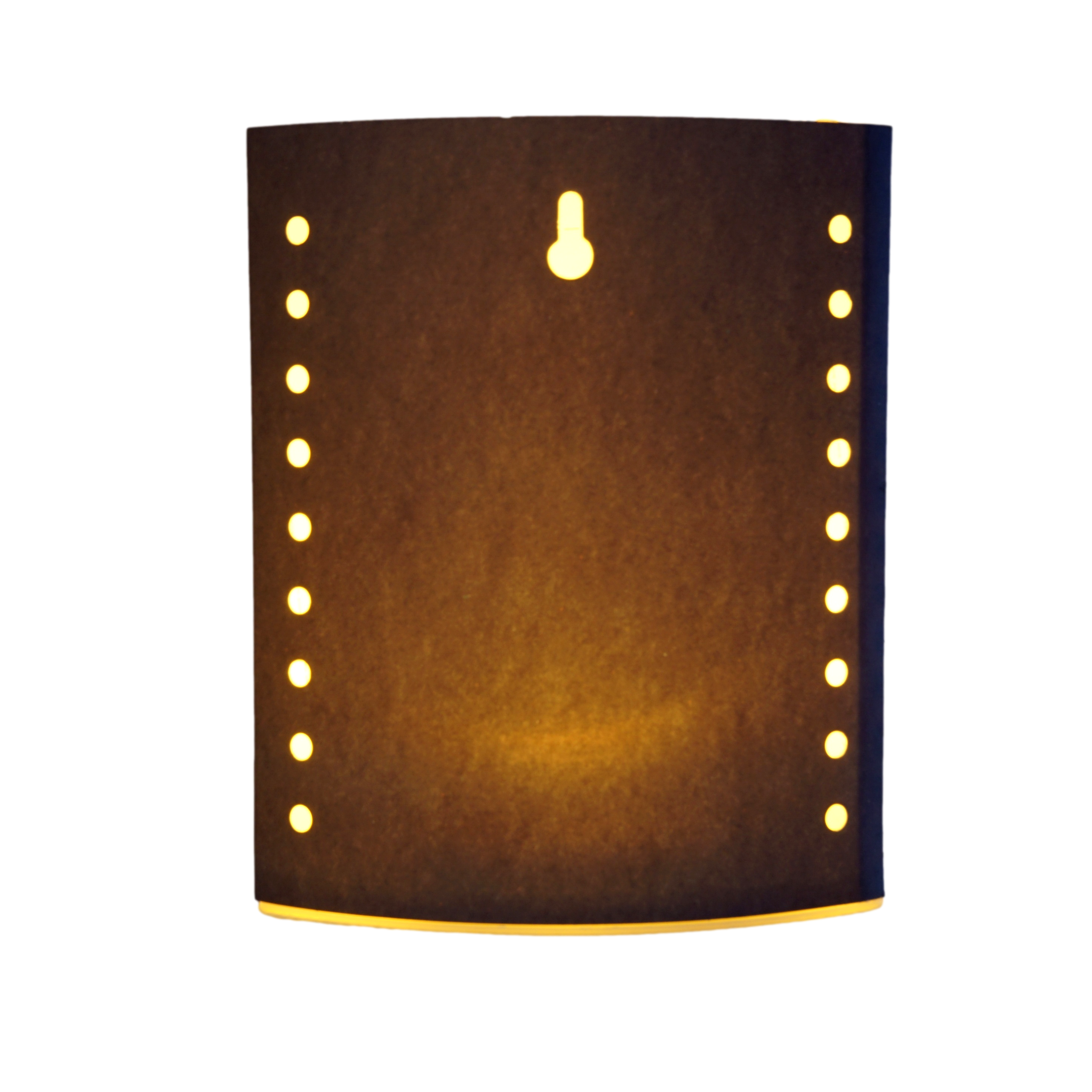 Dekoleuchte (LED), Ellipse, "Meer", Spruch, gestreift, Papier, creme, L. 6 cm, B. 13 cm, H. 16 cm