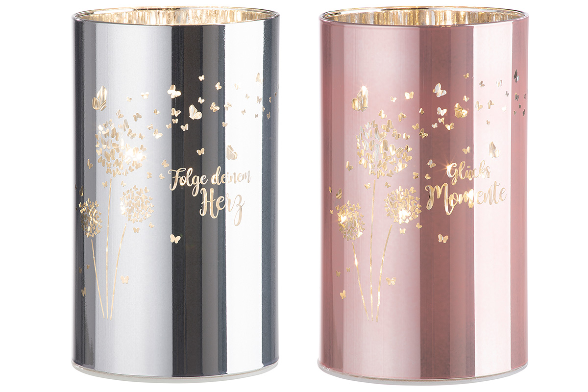 Glas LED-Leuchter "Momente", Folge deinem Herz