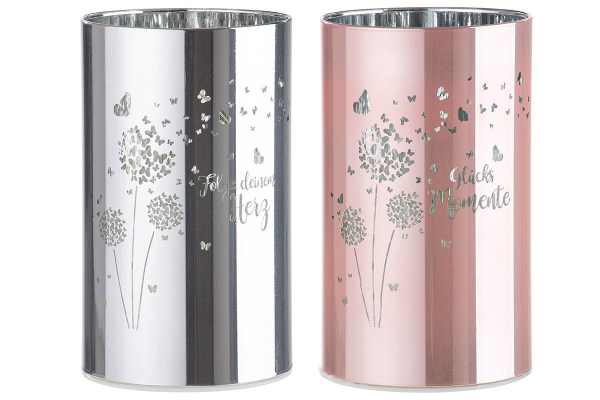 Glas LED-Leuchter "Momente", Glücksmomente