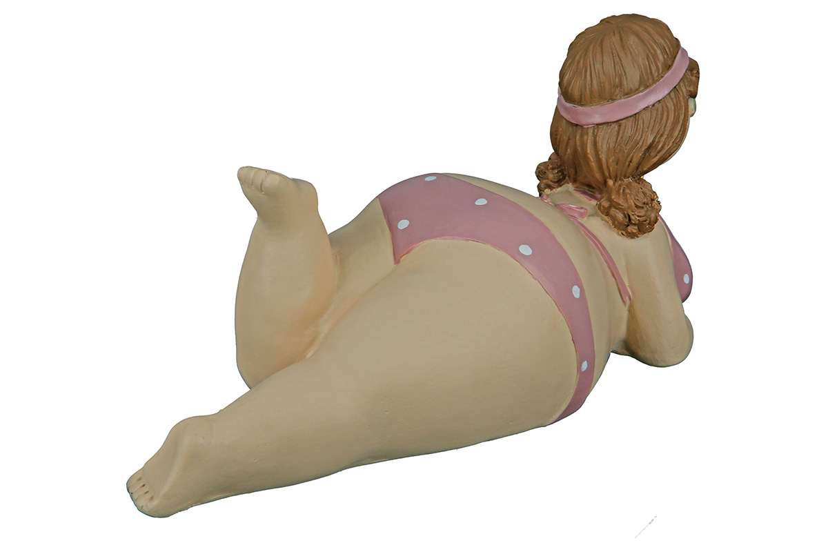 Poly Figur "Molli" liegend rosa