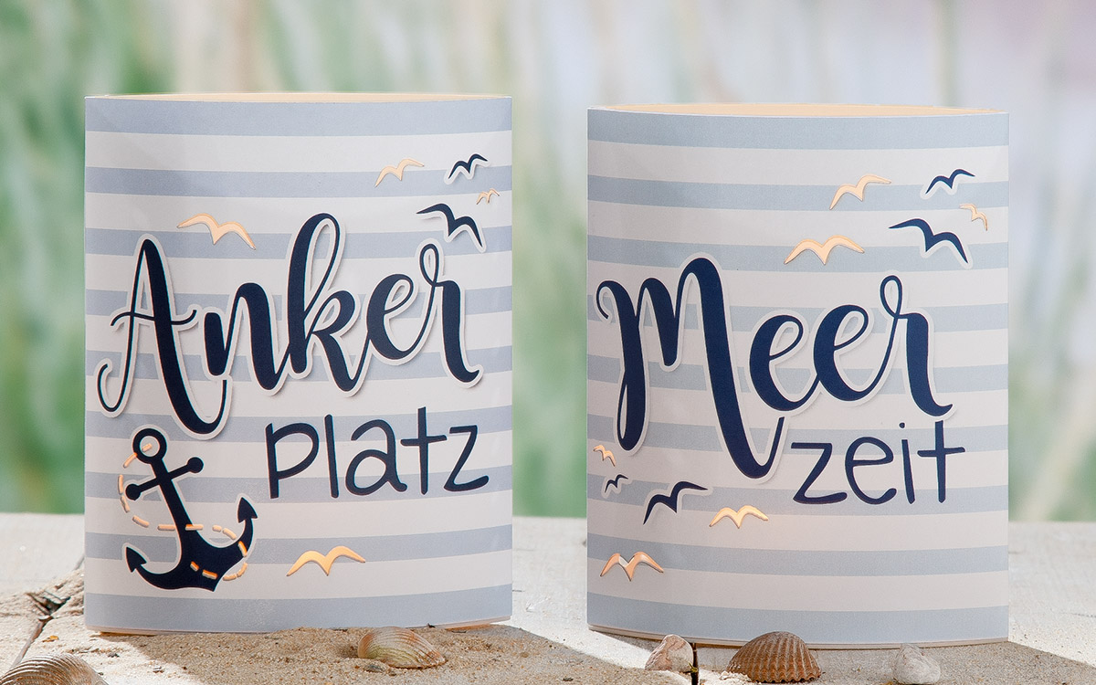 Papier LED Laterne Norden "Meerzeit"