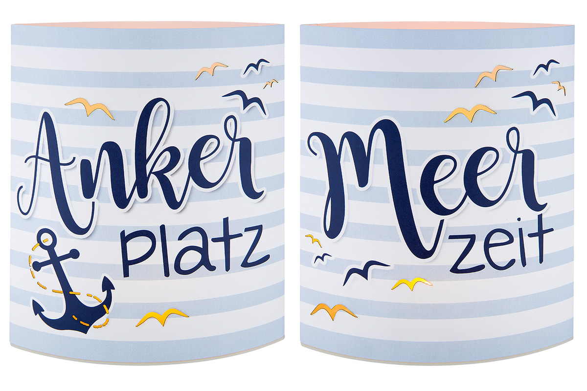 Papier LED Laterne Norden "Meerzeit"