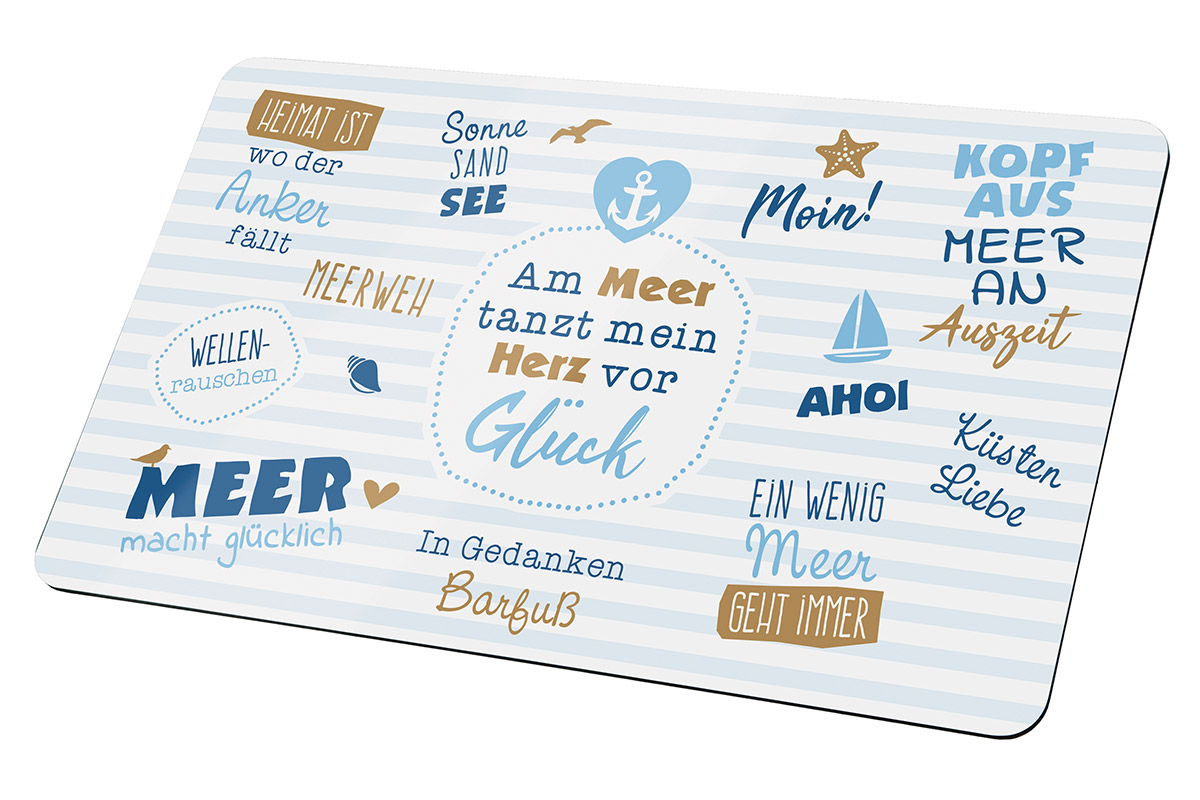 Brettchen Weisheit &quot;Am Meer tanzt mein Herz vor Glück&quot;