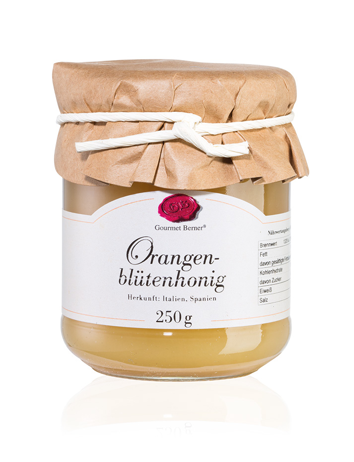 Orangenblütenhonig im 250g Glas, Ernteland Italien, Spanien