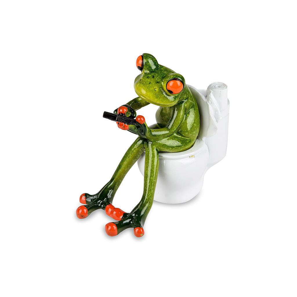 Frosch auf der Toilette