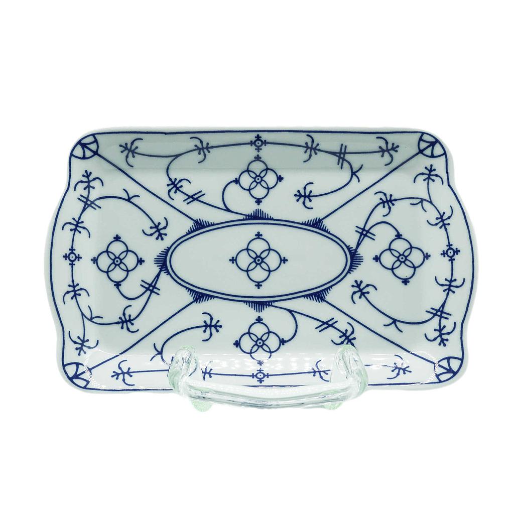 Milch-Zucker Tablett &quot;Indisch-Blau&quot; (Winterling) 18x13cm