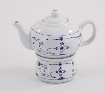 Teekanne 0,7l, incl. Stövchen (Indisch-Blau-OL)