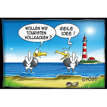 Hösti Postkarte Touristen vollkacken