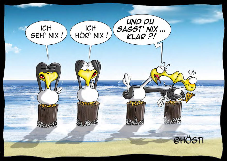 Hösti Postkarte &quot;Du sagst nix&quot;