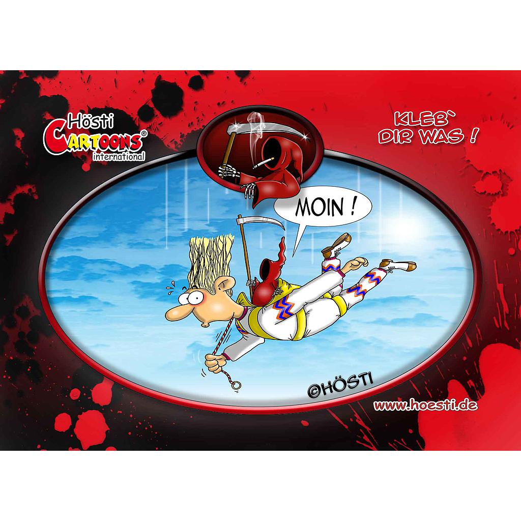 Klebe-Postkarte &quot;Sensenmann&quot;