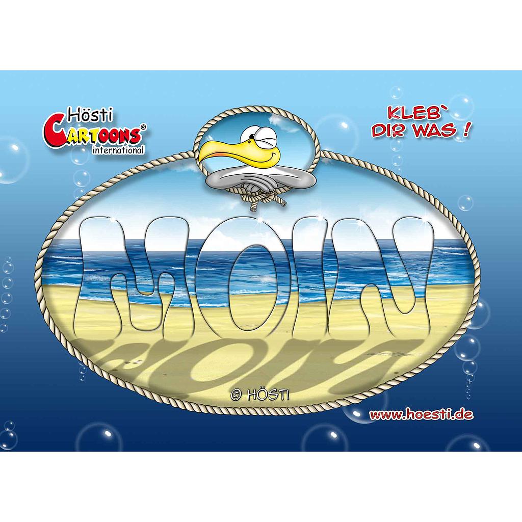 Klebe-Postkarte &quot;Moin&quot;