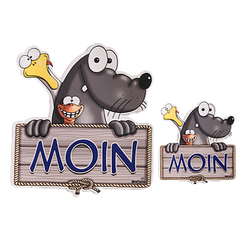 Hösti Aufkleber 8x8cm "Moin"