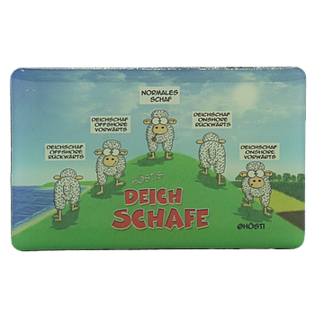 Hösti Foto Magnet   Deichschafe