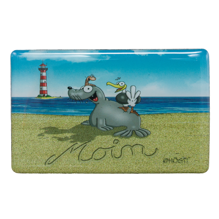 Hösti Foto Magnet   Moin mit Leuchtturm