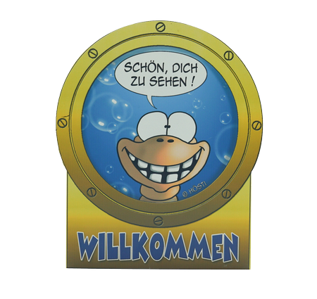 Hösti Schild Willkommen ca.24x20cm MDF