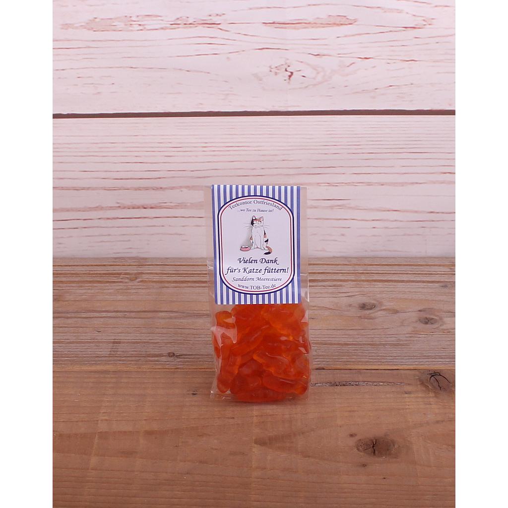 Sanddorn-Fruchtgummi &quot;Vielen Dank fürs Katze füttern&quot; 130g