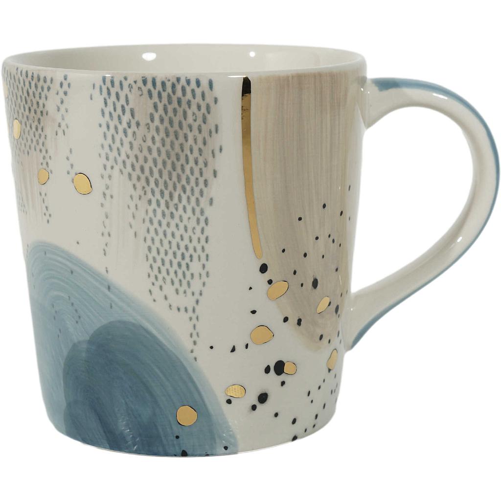 Becher "Belle" 0,4 l, Keramik mit Goldauflage, H 9,7 cm, Ø 8,7 cm