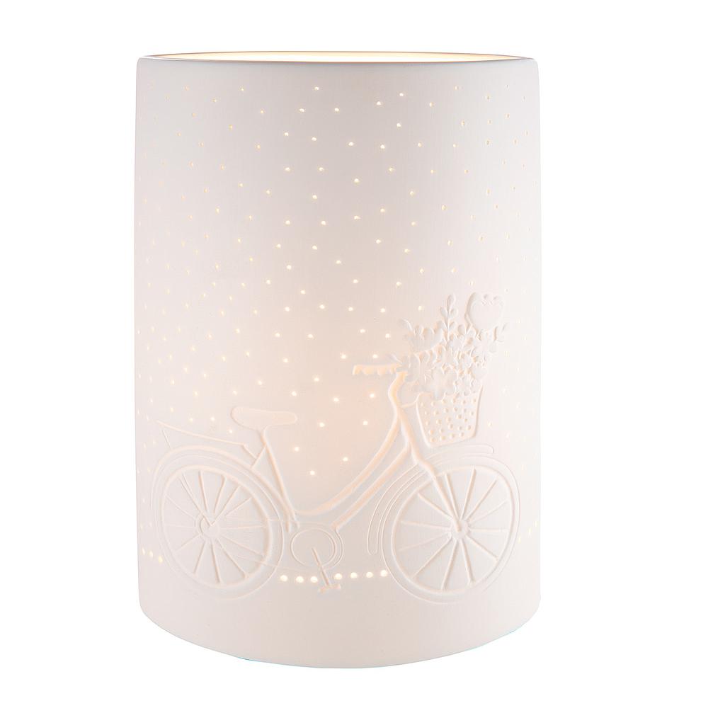Porzellan Lampe "Blumenfahrrad" 