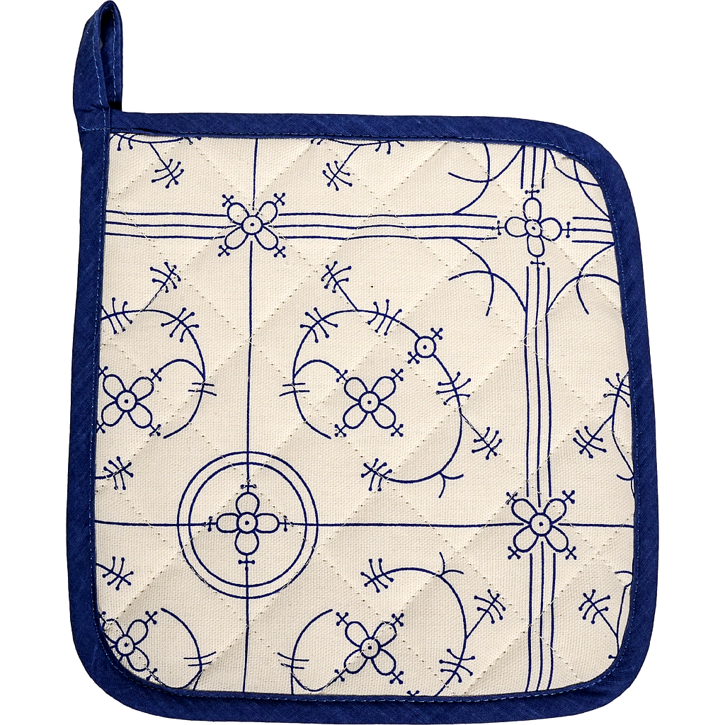 Topflappen Druck INDISCH BLAU 22x22cm