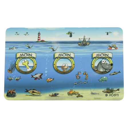 Hösti Frühstücksbrett Bullauge Moin Moin Moin (Resopal)