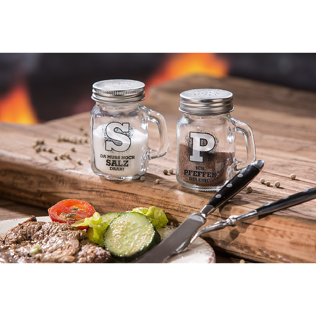 Glas Streuer für Salz+Pfeffer