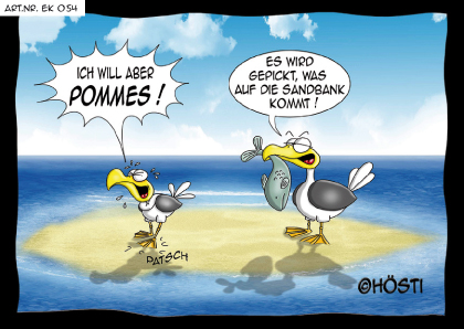 Hösti Postkarte &quot;Ich will Pommes&quot;