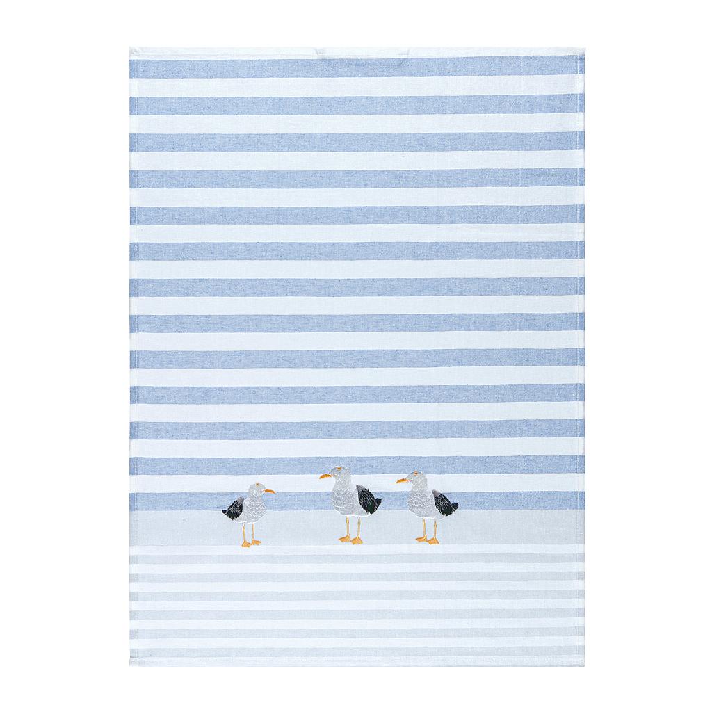 Geschirrhandtuch Halbleinen, 3 Möwen