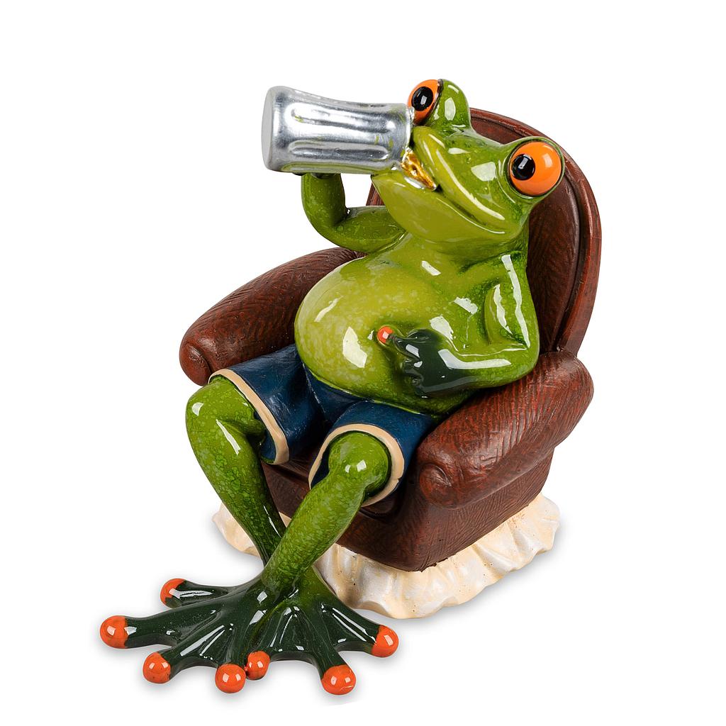 Frosch im Feierabend Mann
