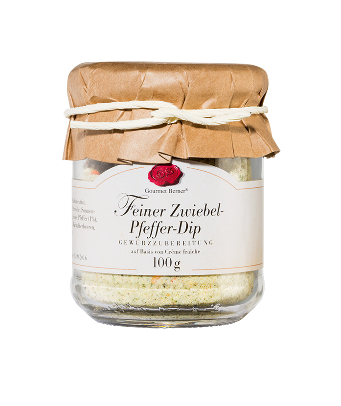 Zwiebel Pfeffer Dip im 100g Glas