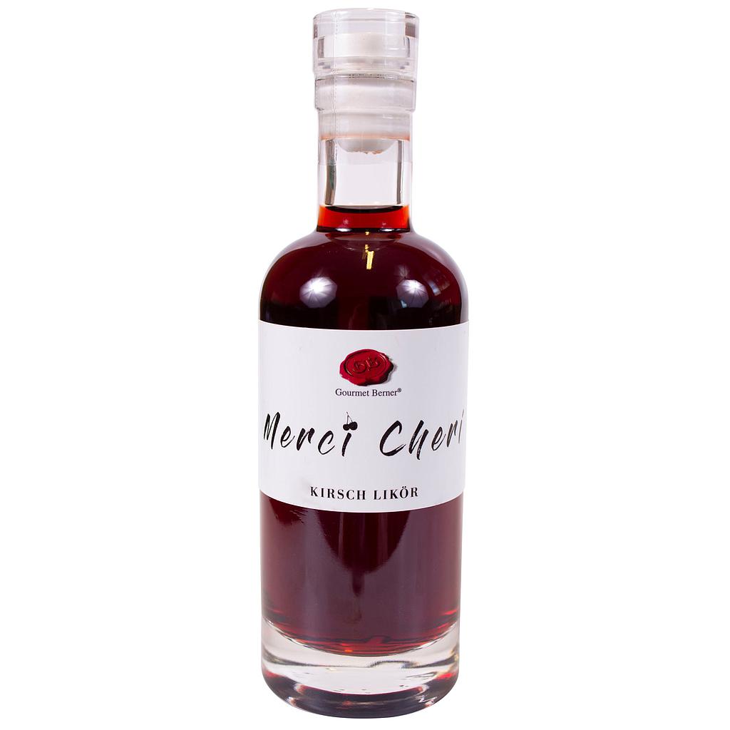 Merci Chérie, Kirschlikör 0,2l, 20% vol,  Aspektflasche,0,2l 