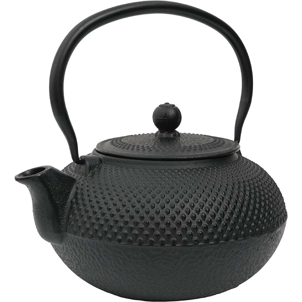 Kanne "Shanghai" Gusseisen, schwarz mit Edelstahlsieb, 1,5 l, China H 20 cm, Ø 9 cm