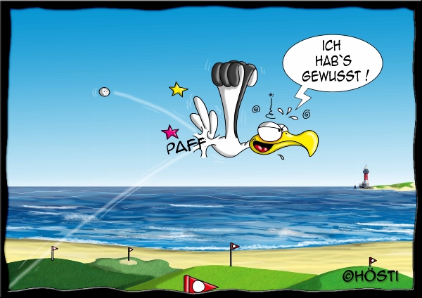 Hösti Postkarte &quot;Golfball&quot;