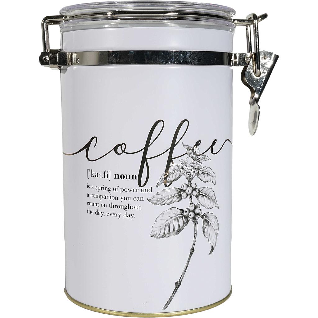 Dose "Iva", 250 g Weißblech, rund, mit Aroma-Bügelverschluss matt, geprägt H 16,5 cm, Ø 10,3 cm