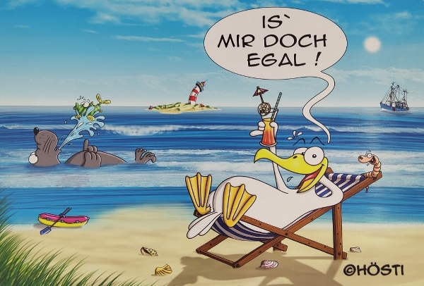 Hösti-Flagge "Is mir doch egal" 150x90cm