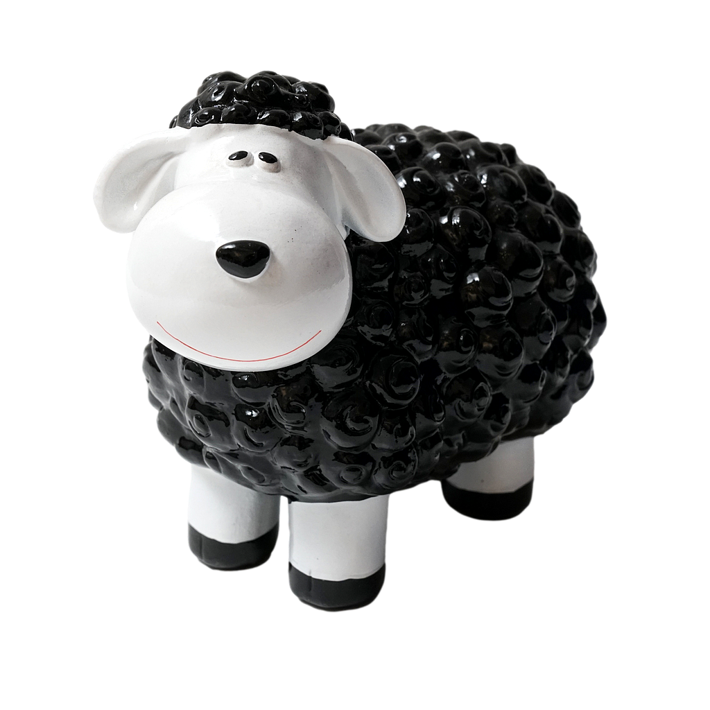 Schwarzes Schaf, klein, ca. 20 cm x 13 cm