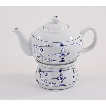 Teekanne 0,7l, incl. Stövchen (Indisch-Blau-OL)