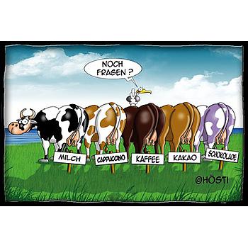 Hösti Postkarte Cappuccinokühe