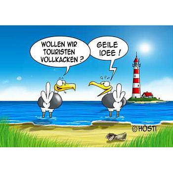 Hissflagge "Touristen vollkacken" 90 x 150cm