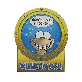 Hösti Schild Willkommen ca.24x20cm MDF