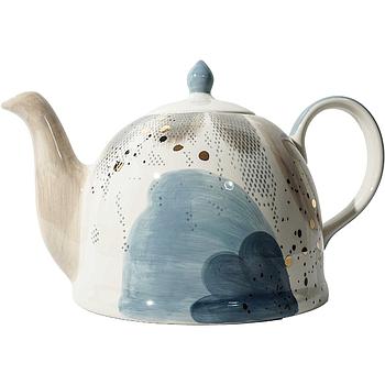 Kanne "Belle" 1,9 l, Keramik mit Goldauflage, H 18 cm, Ø 6,5 cm