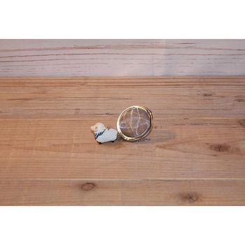 Tee-Ei "Charles" , Edelstahl, mit Schaf-Anhänger, Ø 5 cm