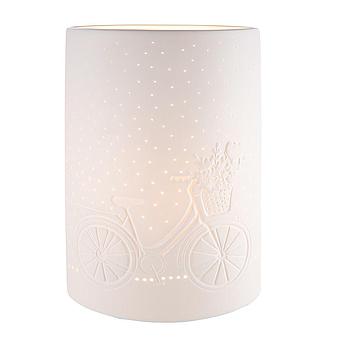 Porzellan Lampe "Blumenfahrrad" 