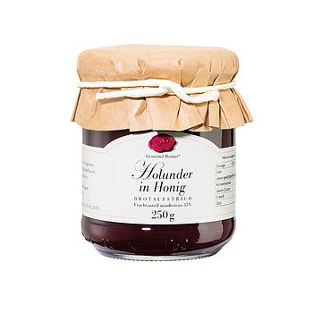 Holunder in Honig im 250g Glas