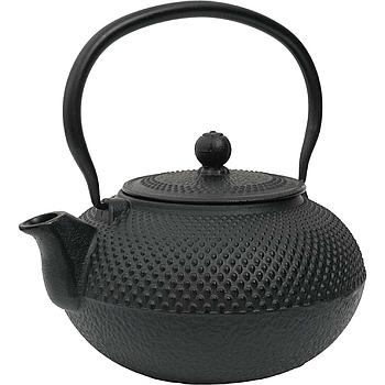 Kanne "Shanghai" Gusseisen, schwarz mit Edelstahlsieb, 1,5 l, China H 20 cm, Ø 9 cm